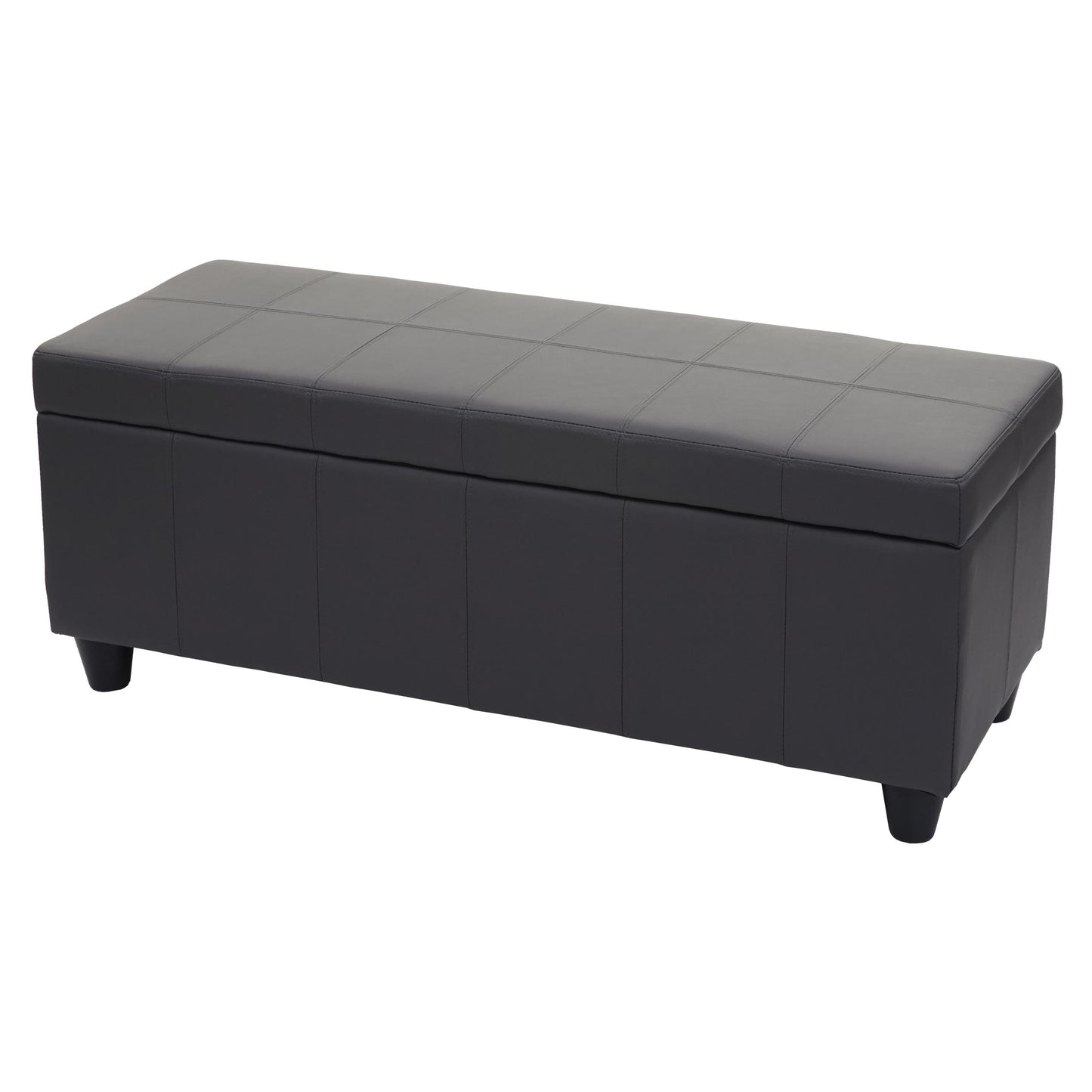Opbergkist Kriens, zitbank, kunstleer, 45x114x45cm ~ grijs mat