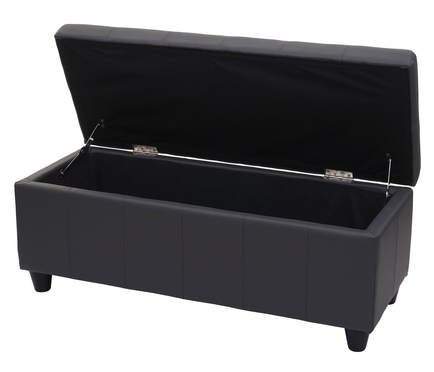 Opbergkist Kriens, zitbank, kunstleer, 45x114x45cm ~ grijs mat