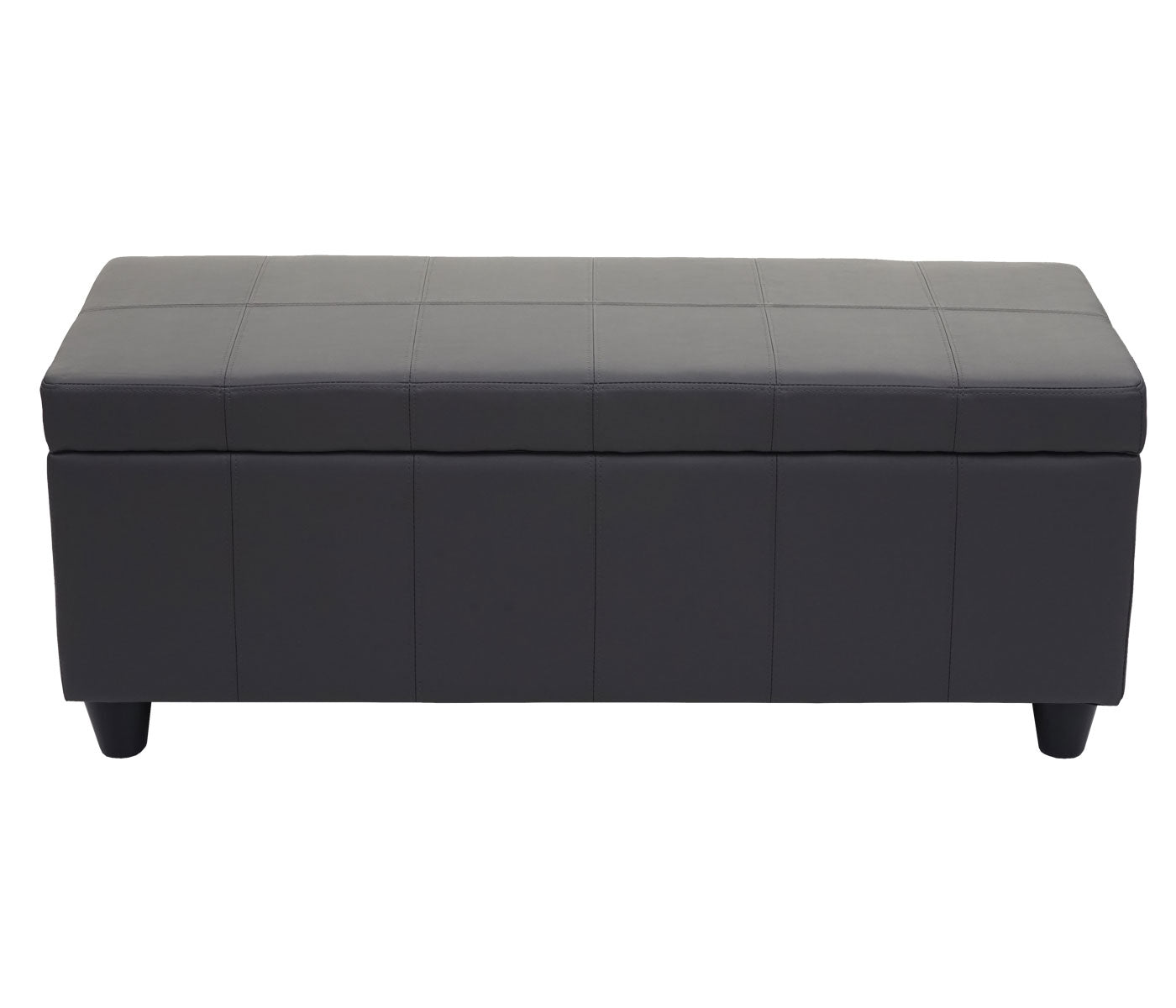 Opbergkist Kriens, zitbank, kunstleer, 45x114x45cm ~ grijs mat