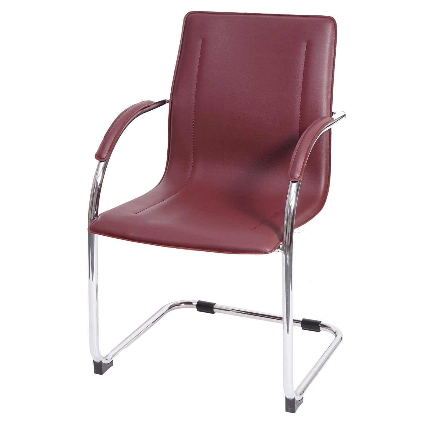 Set van 2 vergaderstoelen Samara, bezoekersstoel sledemodel ~ bordeaux