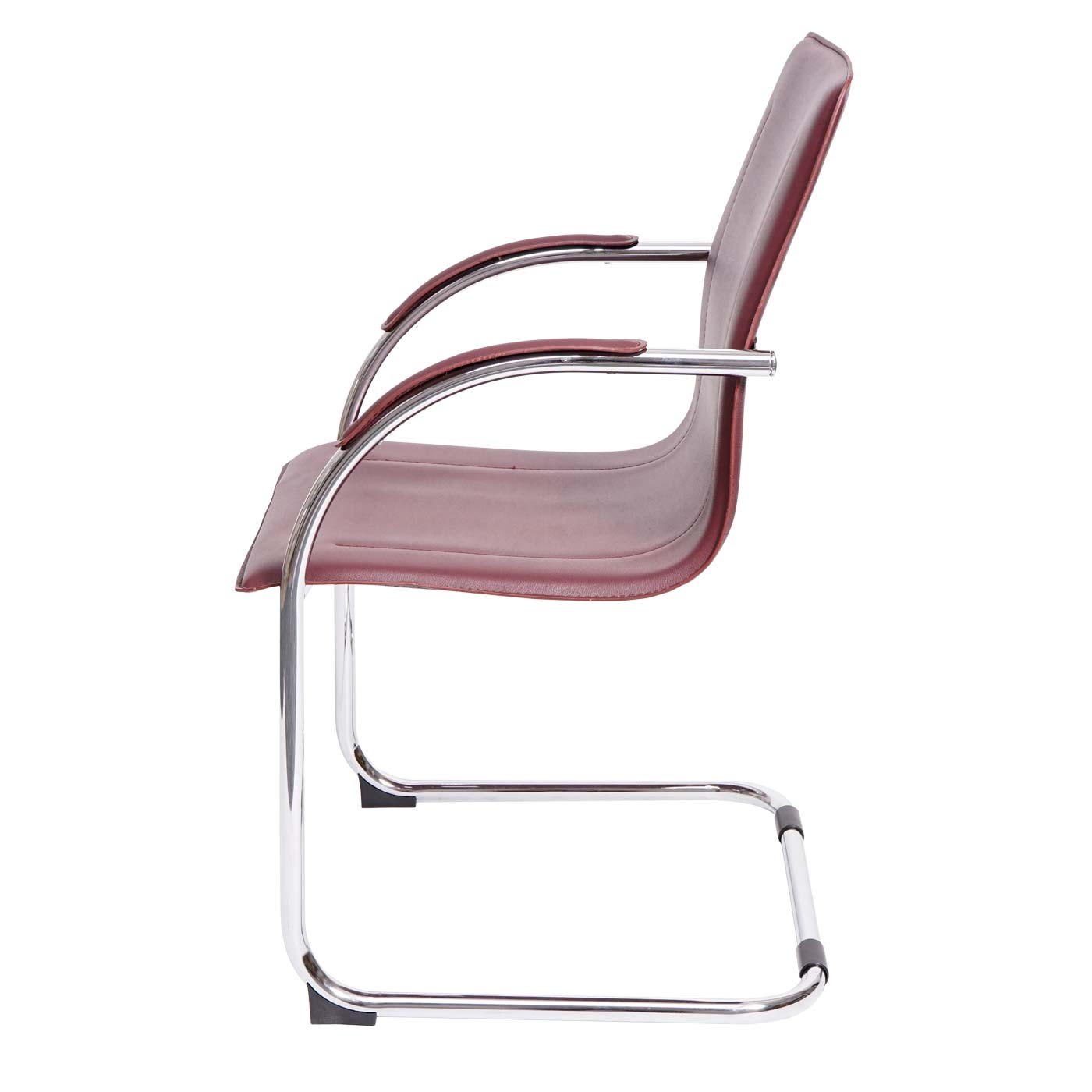 Set van 2 vergaderstoelen Samara, bezoekersstoel sledemodel ~ bordeaux