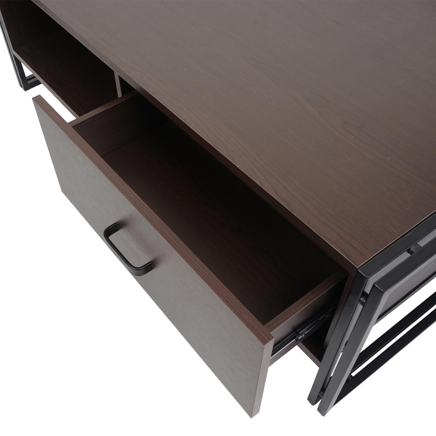 Salontafel MCW-A27, bijzettafel woonkamertafel, 41x120x60cm 3D structuur, metaal MDF ~ donkerbruin