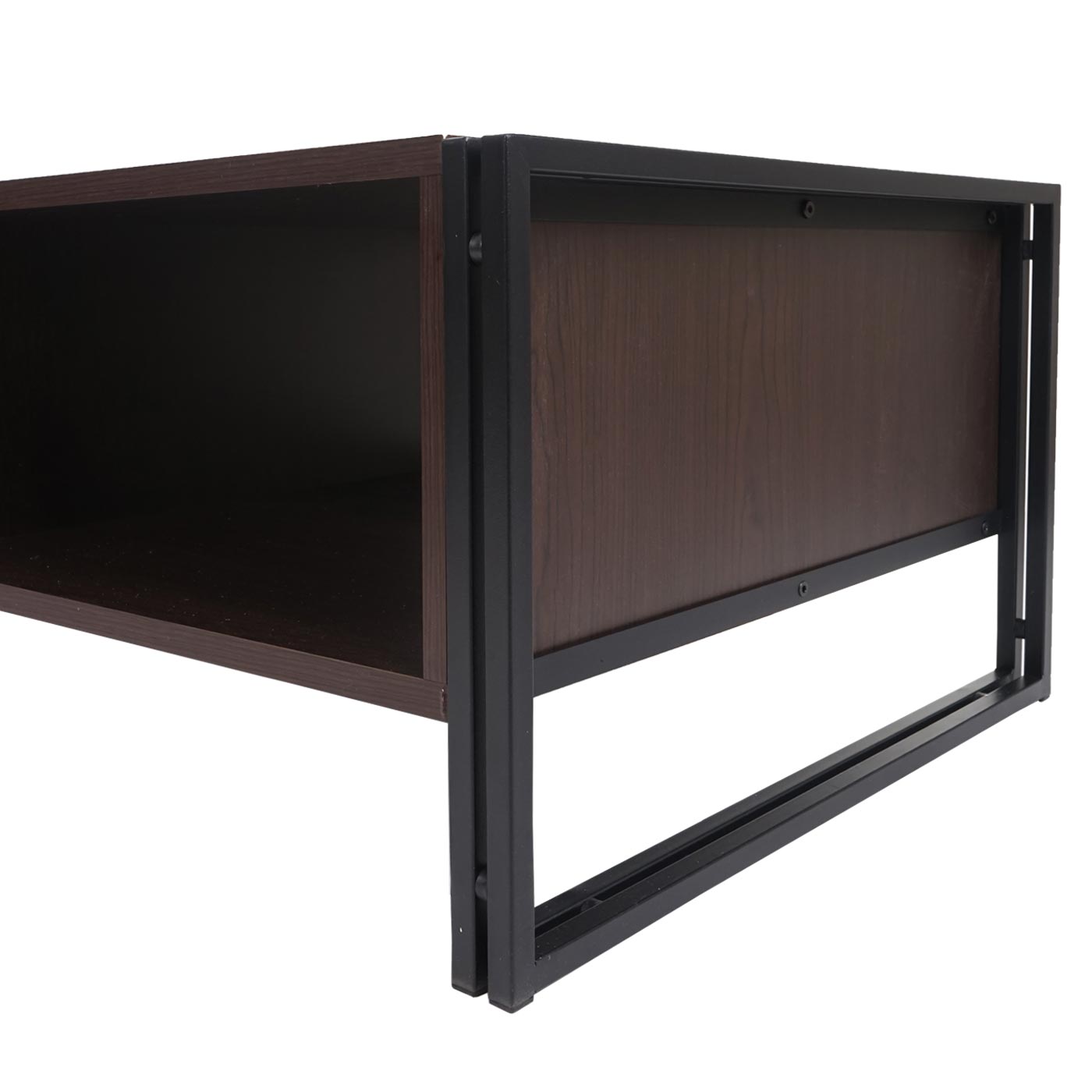 Salontafel MCW-A27, bijzettafel woonkamertafel, 41x120x60cm 3D structuur, metaal MDF ~ donkerbruin