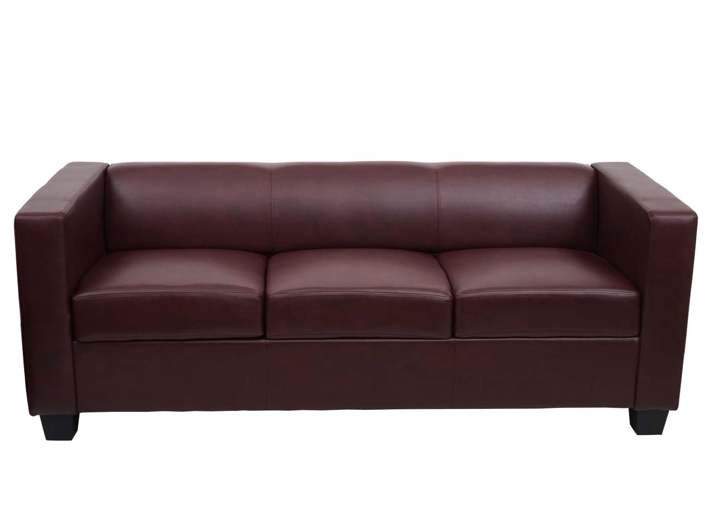3-1-1 Bankstel Bankstel Loungebank Lille ~ kunstleer, roodbruin
