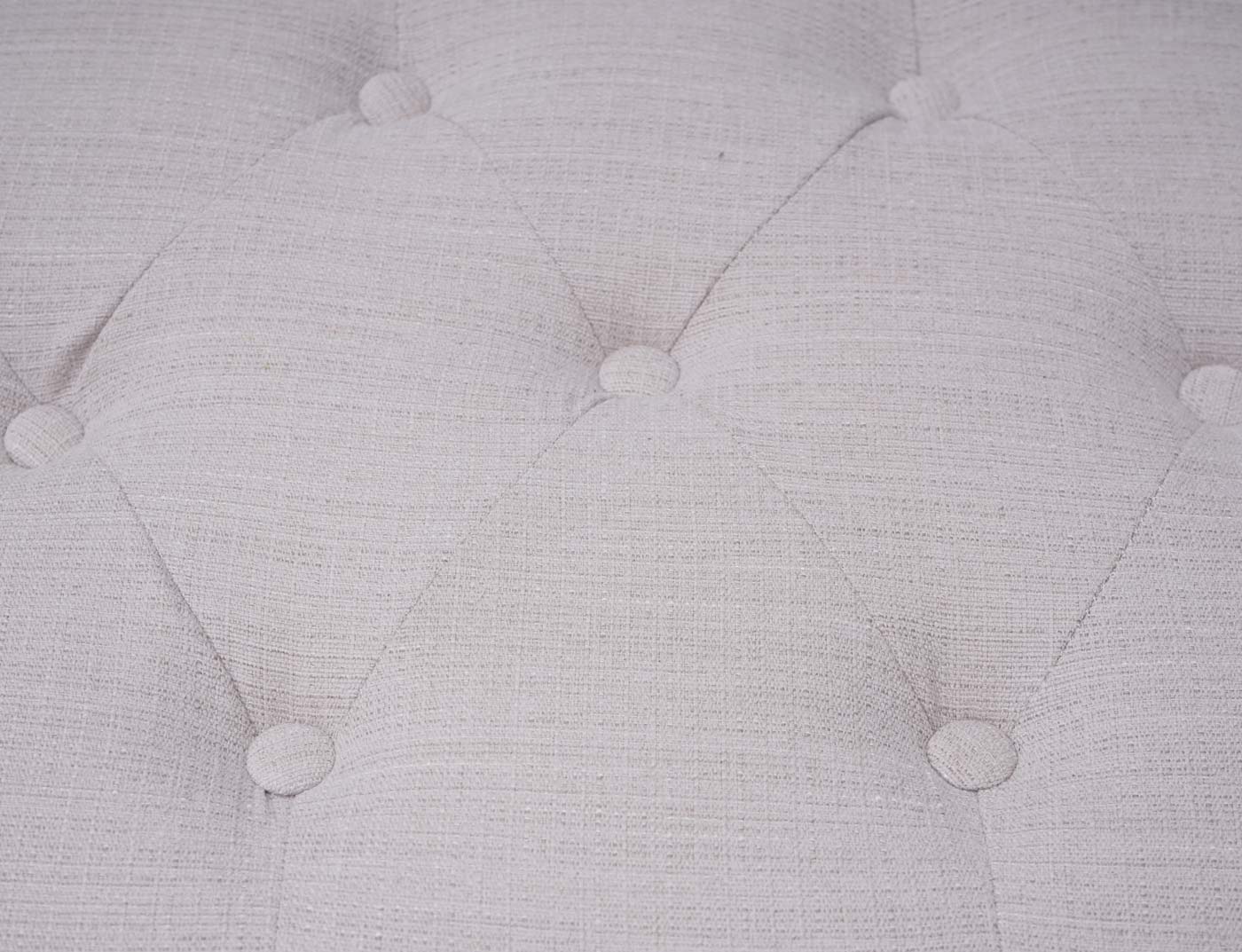 Poef Chesterfield, poef poef, waterafstotende stof/textiel 39x77x47cm ~ crème-beige