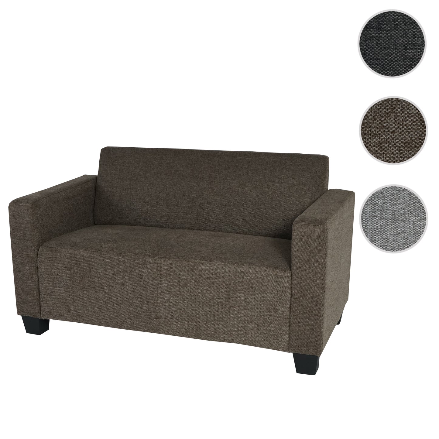 2-zits bank Lyon loungebank stof/textiel ~ bruin