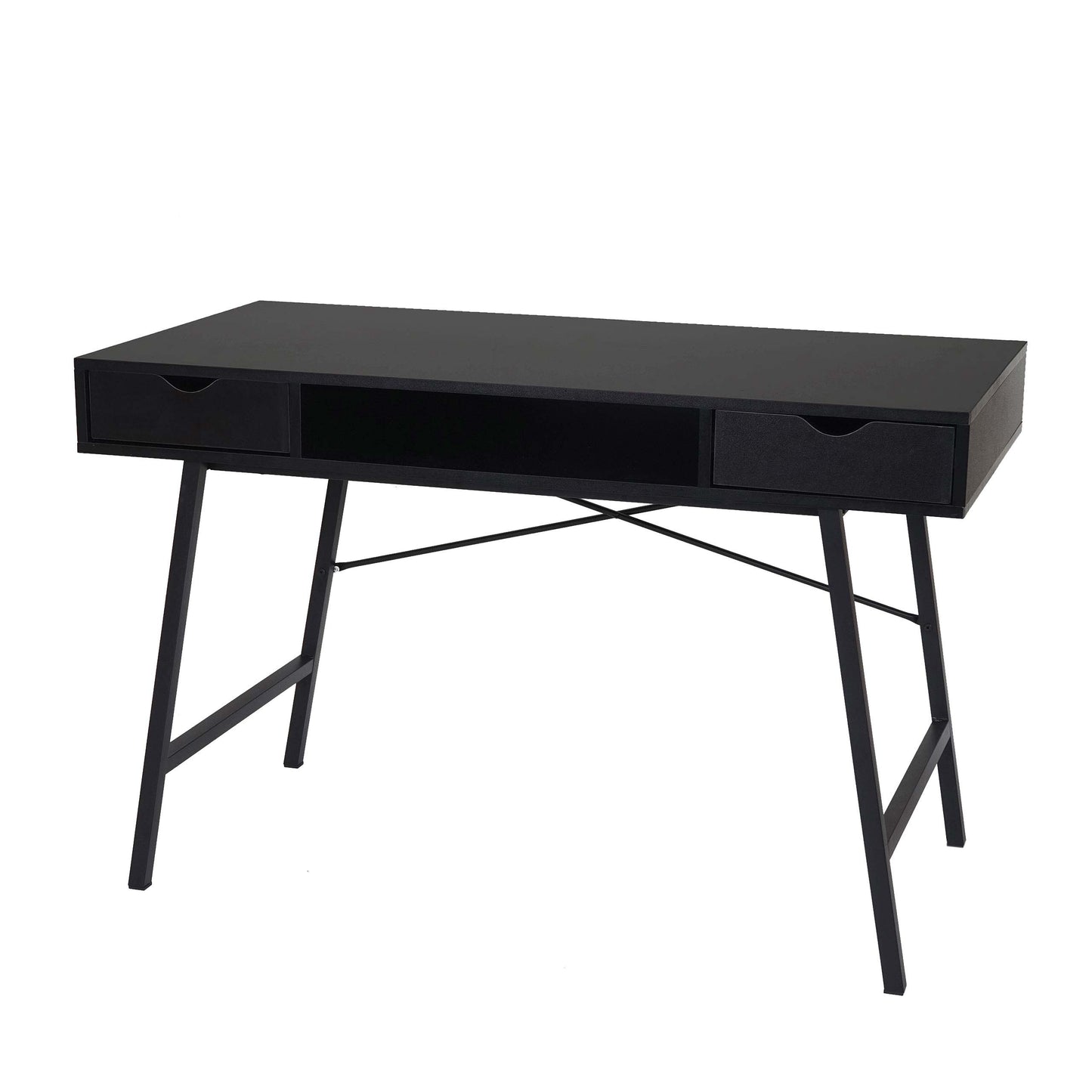 Bureau MCW-E92, bureau computerbureau, 3D structuur 120x60xcm ~ zwart