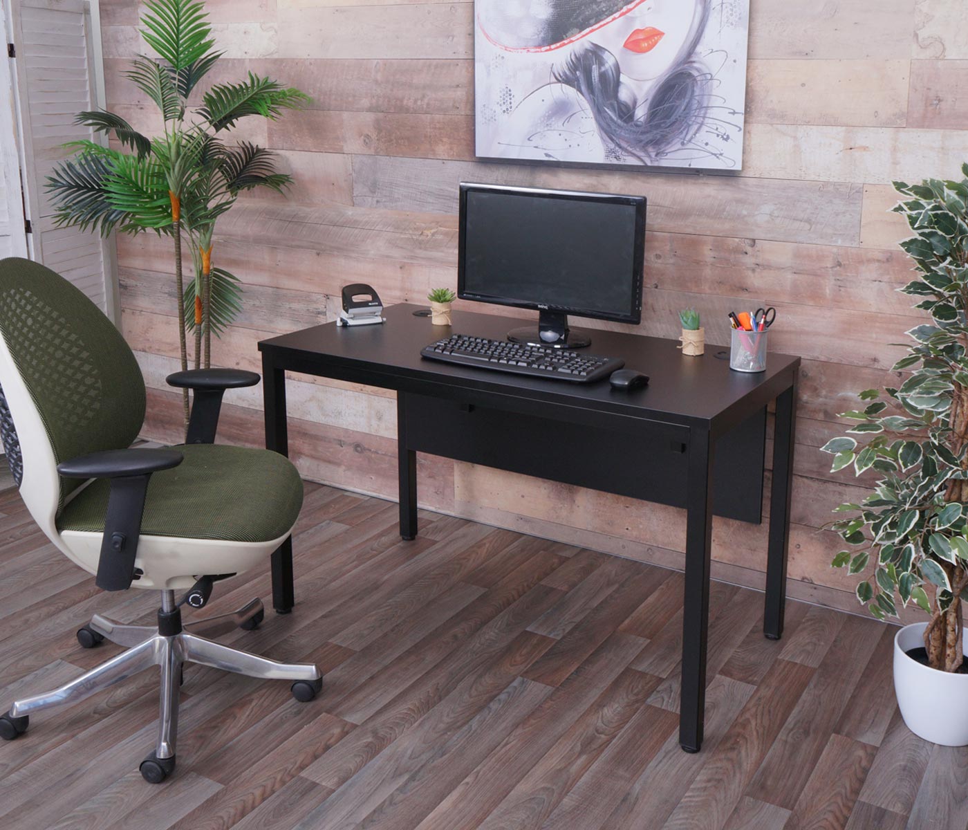 Bureau MCW-E94, bureau computer 120x60cm ~ zwart