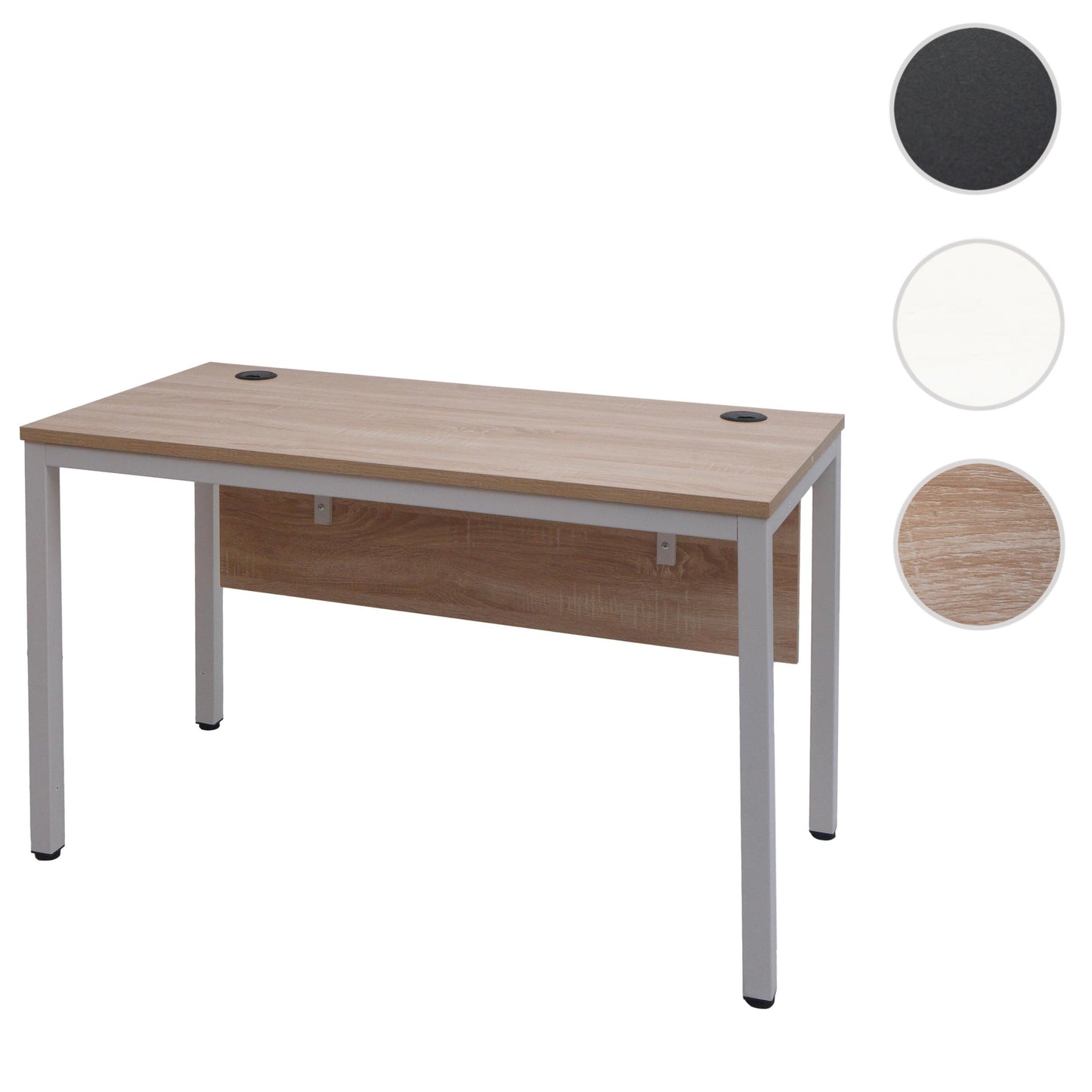 Bureau MCW-E94, bureau computer 120x60cm ~ naturel-wit