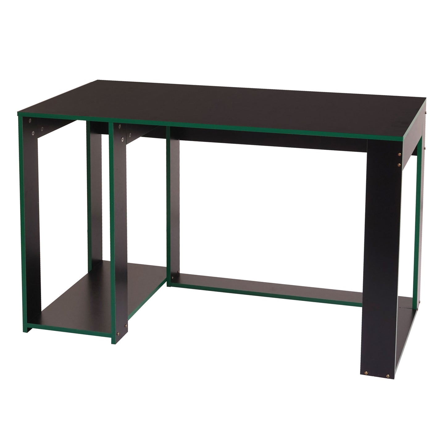 Bureau MCW-J26, computerbureau, bureau, 120x60x76cm ~ zwart-groen