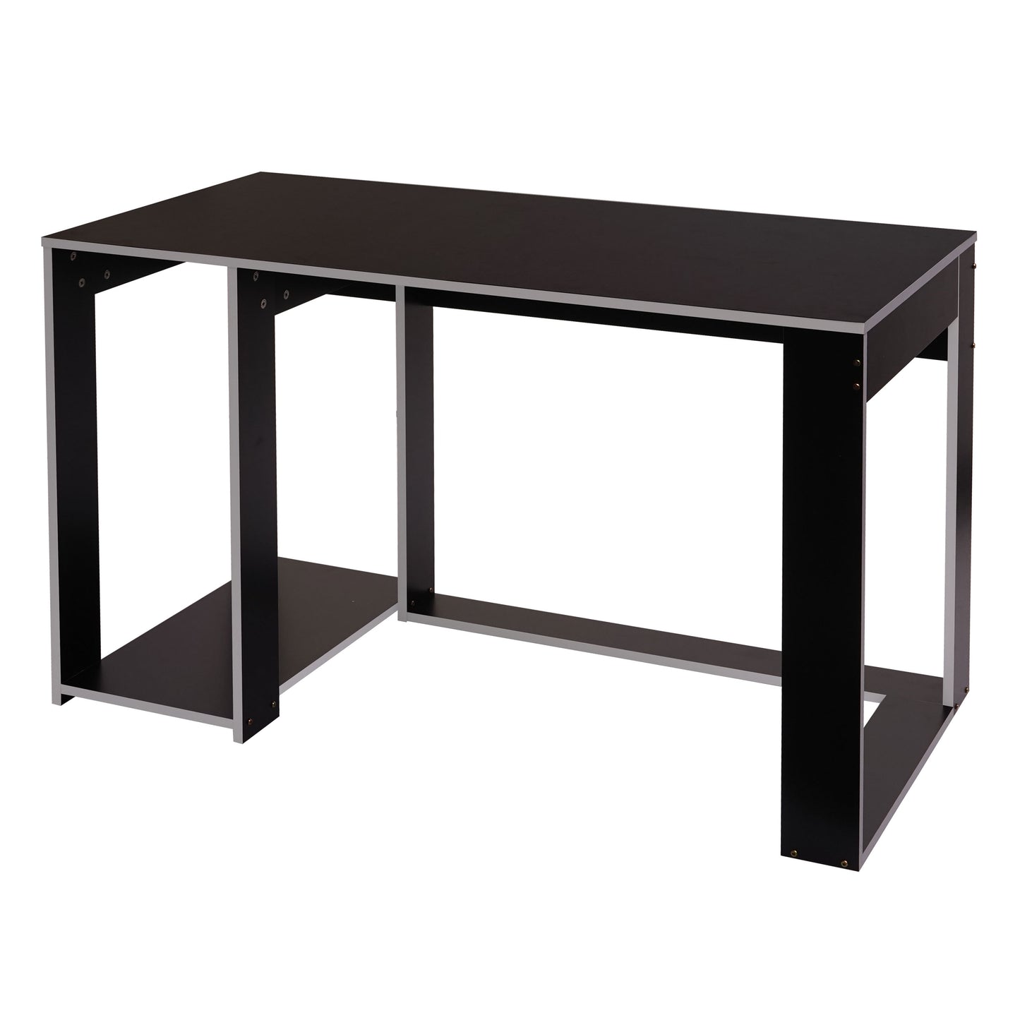 Bureau MCW-J26, computerbureau, bureau, 120x60x76cm ~ zwart-grijs