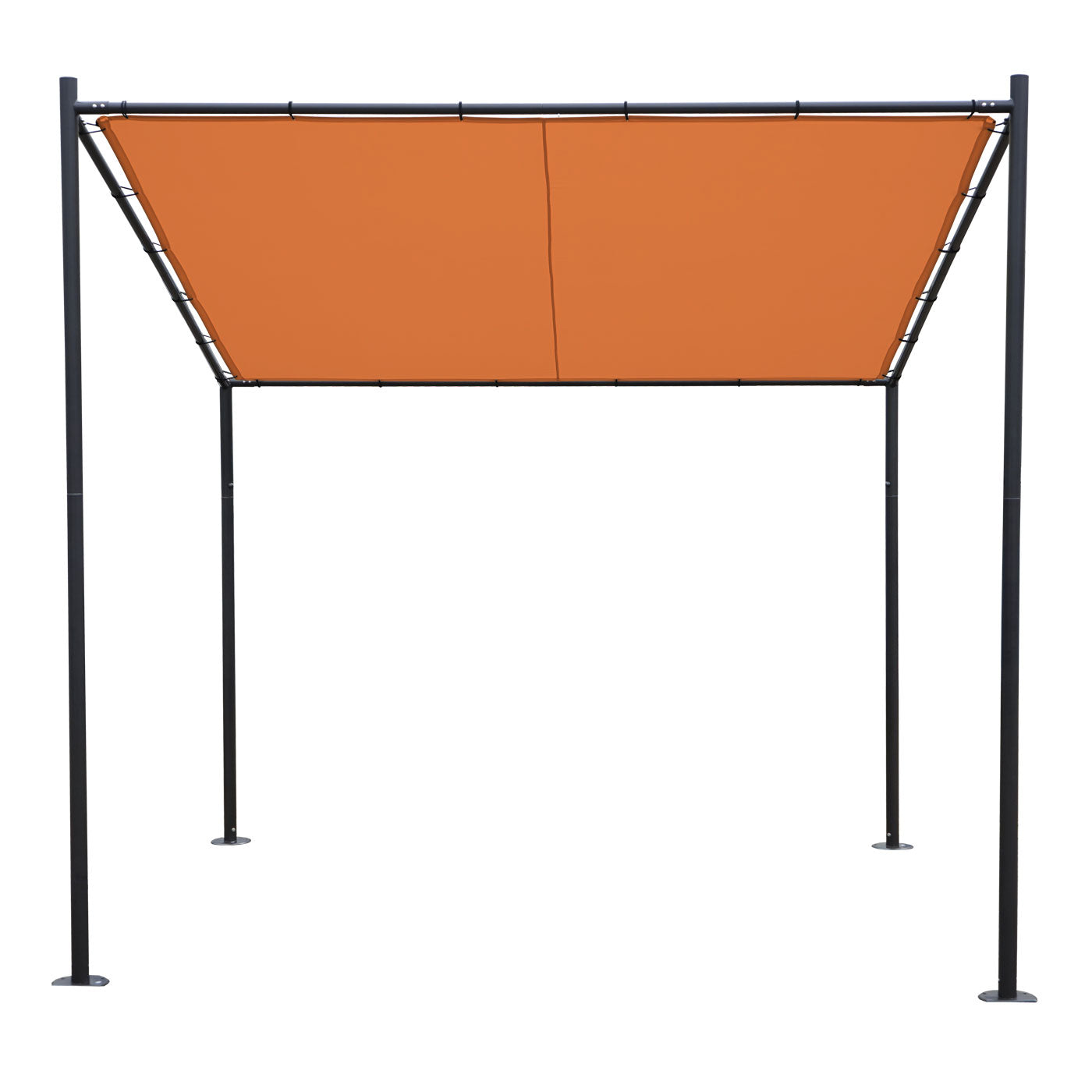 Pergola MCW-A22, aanbouw pergola tuinpaviljoen terrasoverkapping zonwering, 3x3m ~ terracotta