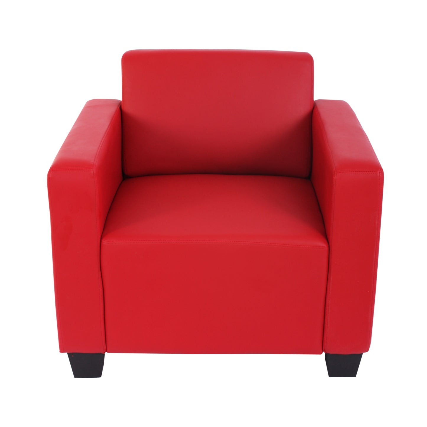 Modulaire loungestoel Lyon, kunstleer ~ rood