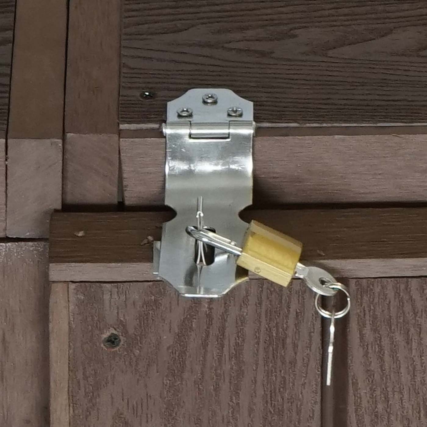 1 WPC afvalemmer deksel uitbreiding MCW-J28, premium afvalemmer box, metaal hout look ~ bruin