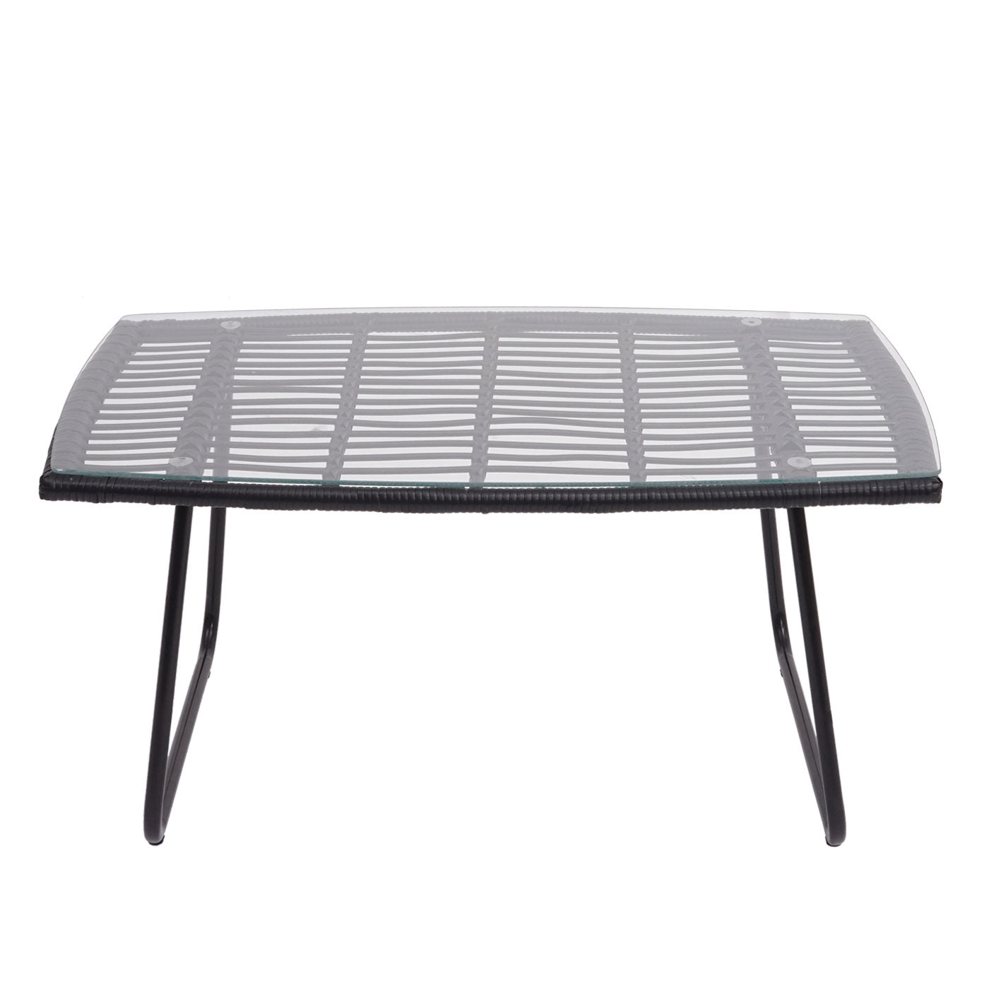 Polyrattan set MCW-G17a, tuinbankstel zitgroep stoel, touw ~ antraciet, bekleding antraciet zonder sierkussens