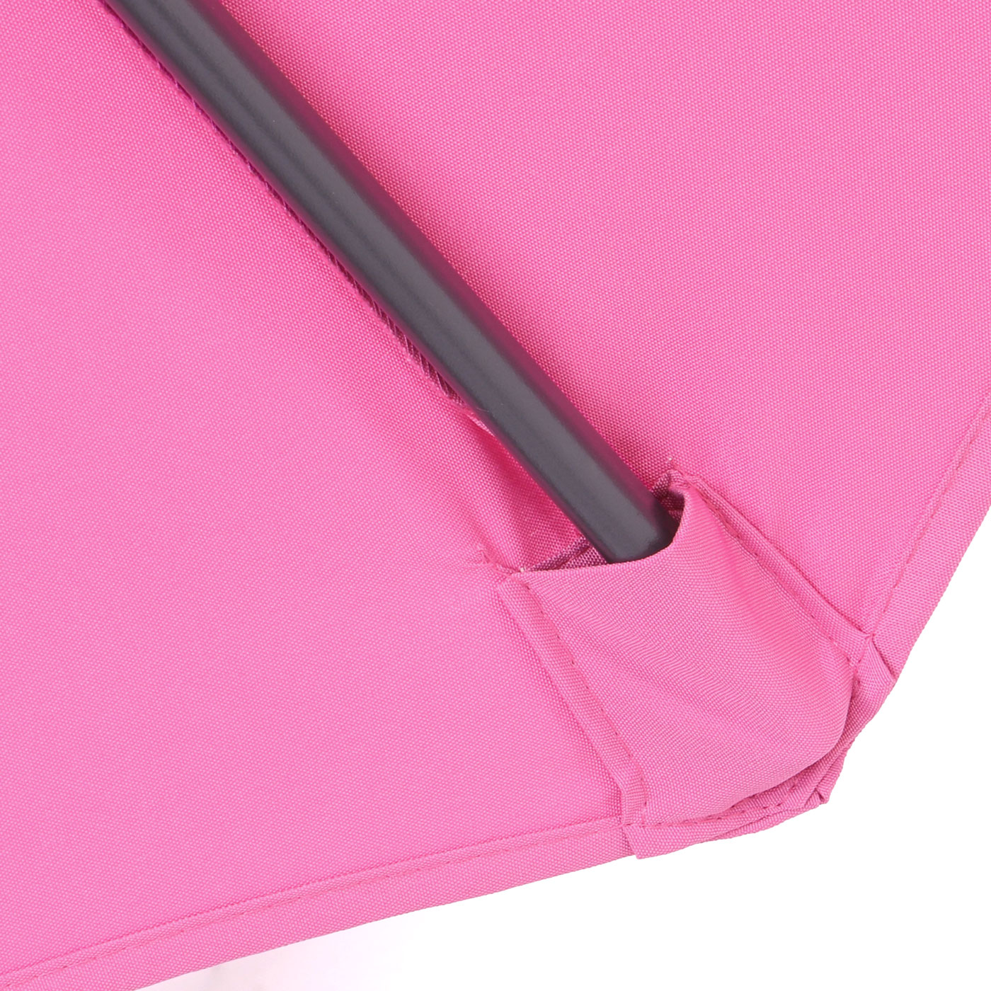Acerra zweefparasol, parasol zonwering, Ø 3m kantelbaar, polyester/staal 11kg ~ roze zonder voet