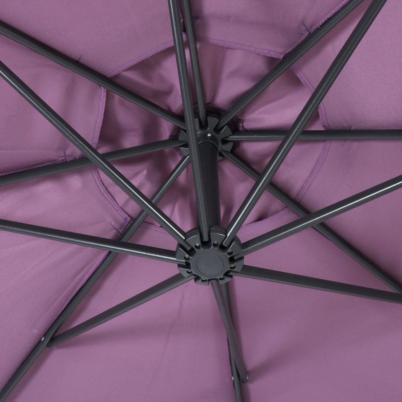 Acerra zweefparasol, parasol, Ø 3m kantelbaar, polyester/staal 11kg ~ lavendel-rood zonder voet