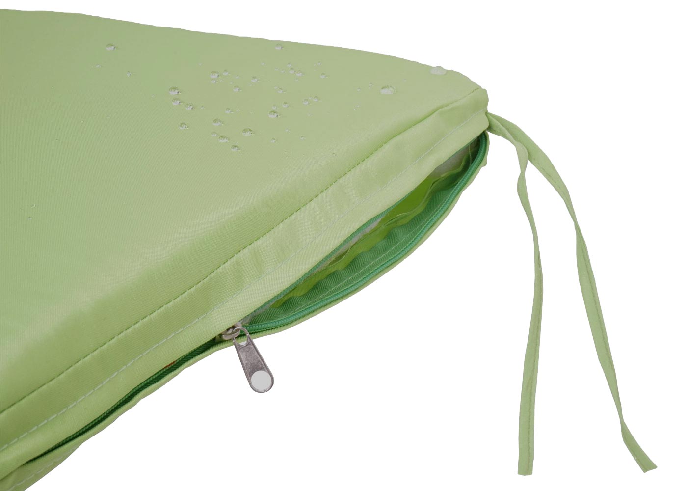 Poly-rattan 3-zitsbank MCW-F39, tuinbank kistbank, opbergvak zitkussens ~ antraciet, kussens groen