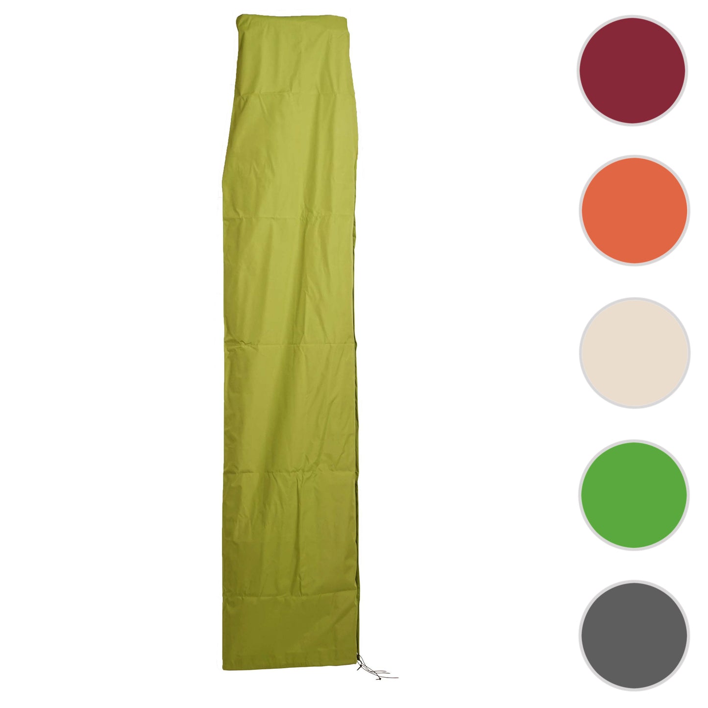 Beschermhoes MCW voor zweefparasol tot 3,5 m, hoes met rits ~ lichtgroen