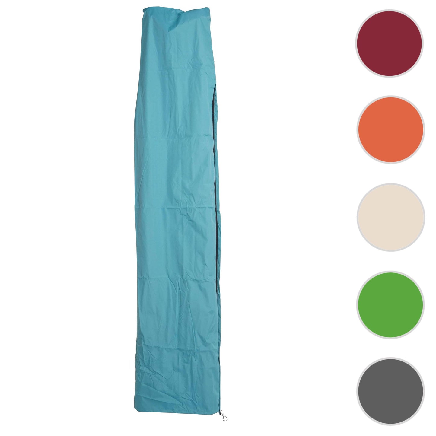 Beschermhoes MCW voor zweefparasol tot 3,5 m, hoes met rits ~ turquoise