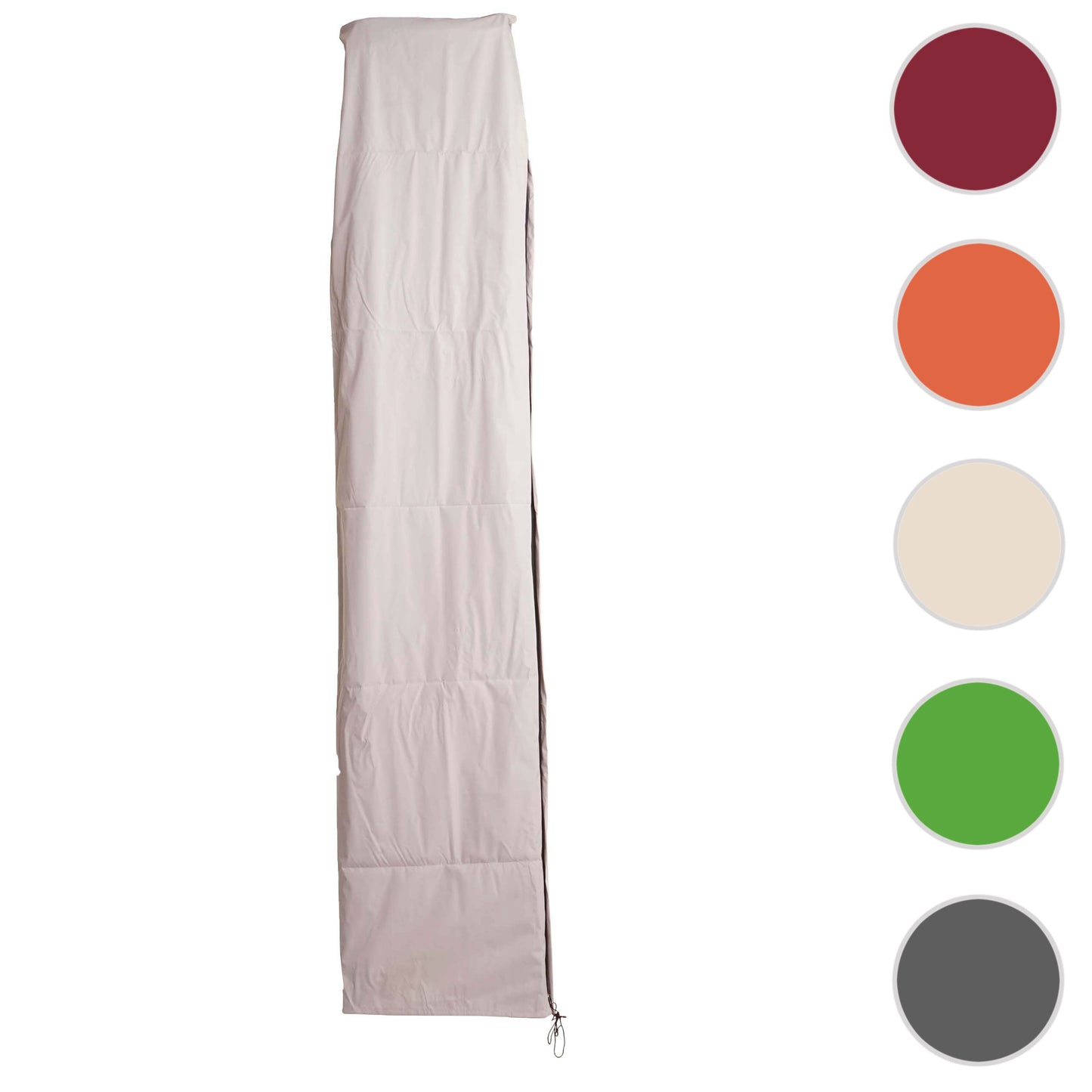 Beschermhoes MCW voor zweefparasol tot 3,5 m, hoes met rits ~ crème-grijs