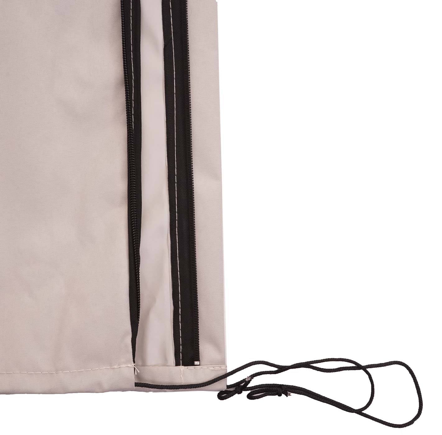 Beschermhoes MCW voor zweefparasol tot 3,5 m, hoes met rits ~ crème-grijs