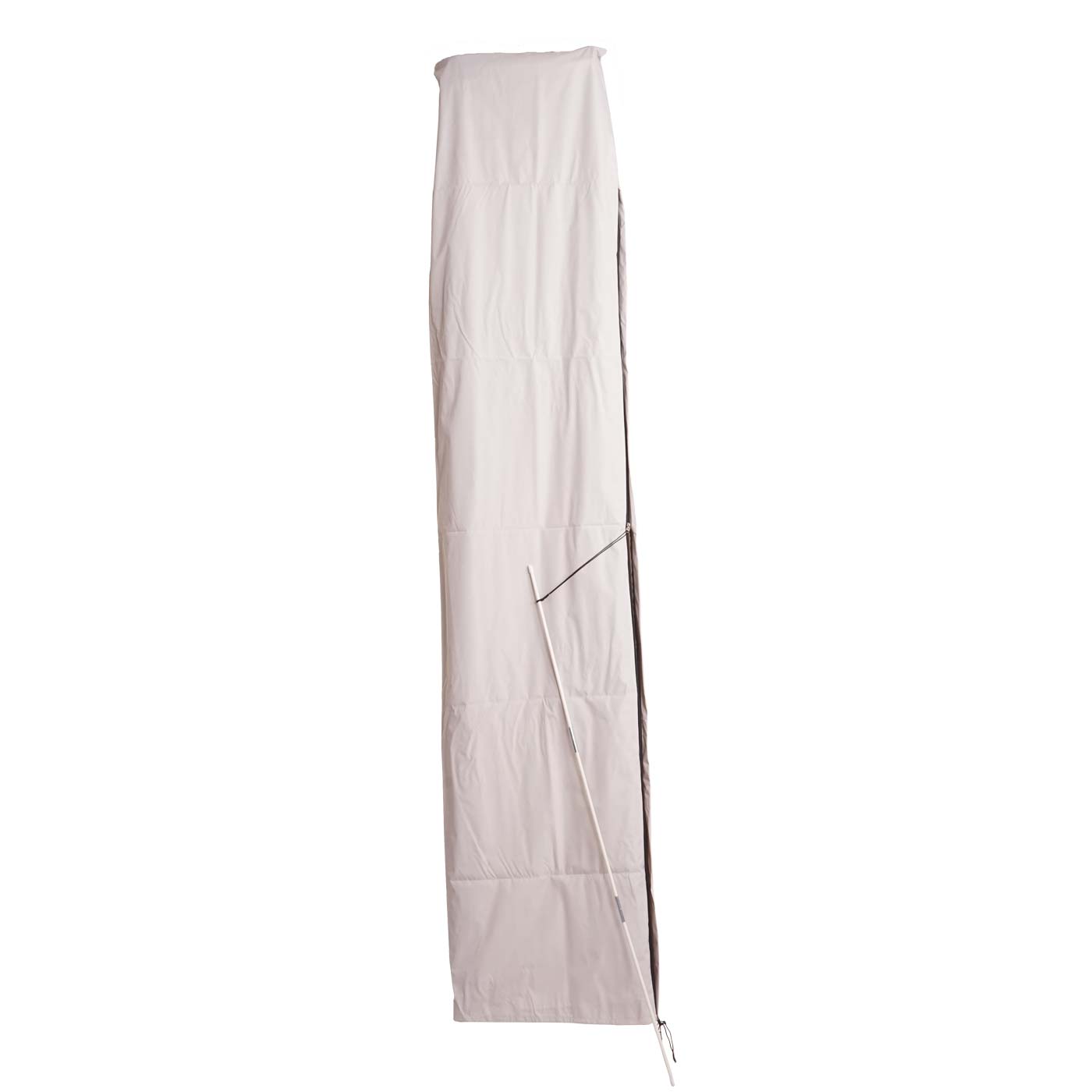 Beschermhoes MCW voor zweefparasol tot 3,5 m, hoes met rits ~ crème-grijs