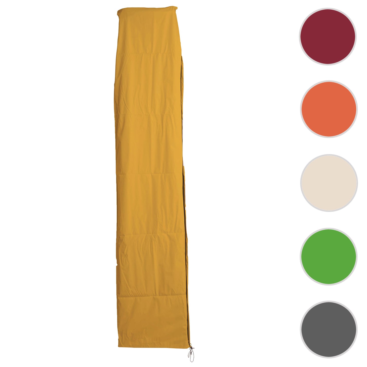 Beschermhoes MCW voor zweefparasol tot 3,5 m, hoes met rits ~ geel