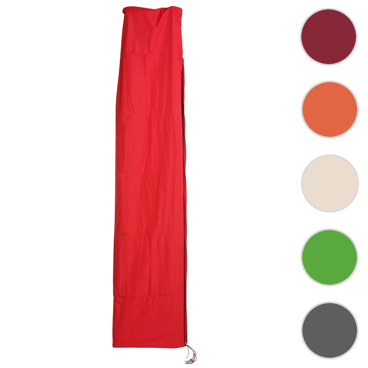 Beschermhoes MCW voor zweefparasol tot 3,5 m, hoes met rits ~ rood
