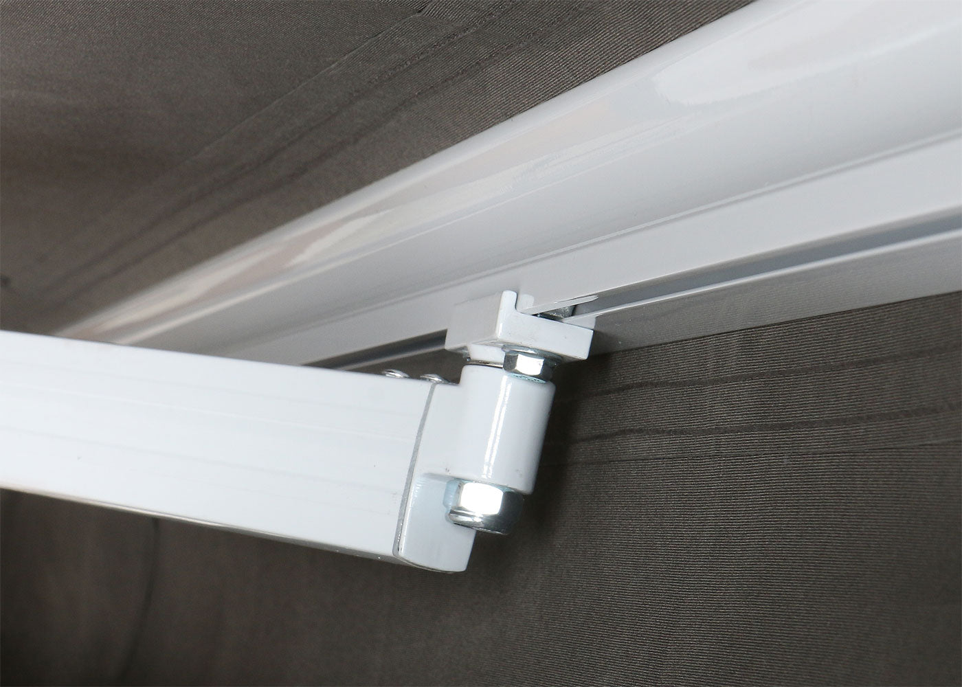 Aluminium zonnescherm MCW-E49, klaparm zonnescherm zonwering 2,5x2m ~ Polyester antraciet