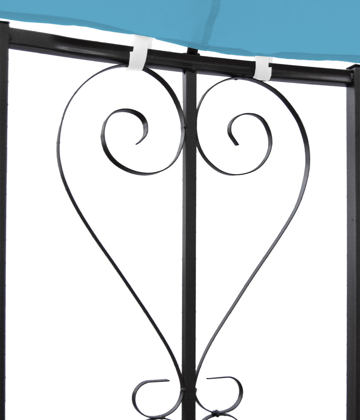 Pergola Almeria, rond tuinpaviljoen, stevig stalen frame Ø 3m ~ turquoise
