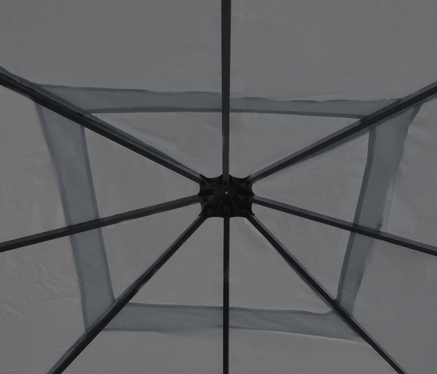 Pergola Cadiz, tuinpaviljoen, stevig 7cm frame met zijwand ~ lichtgrijs 4x4m