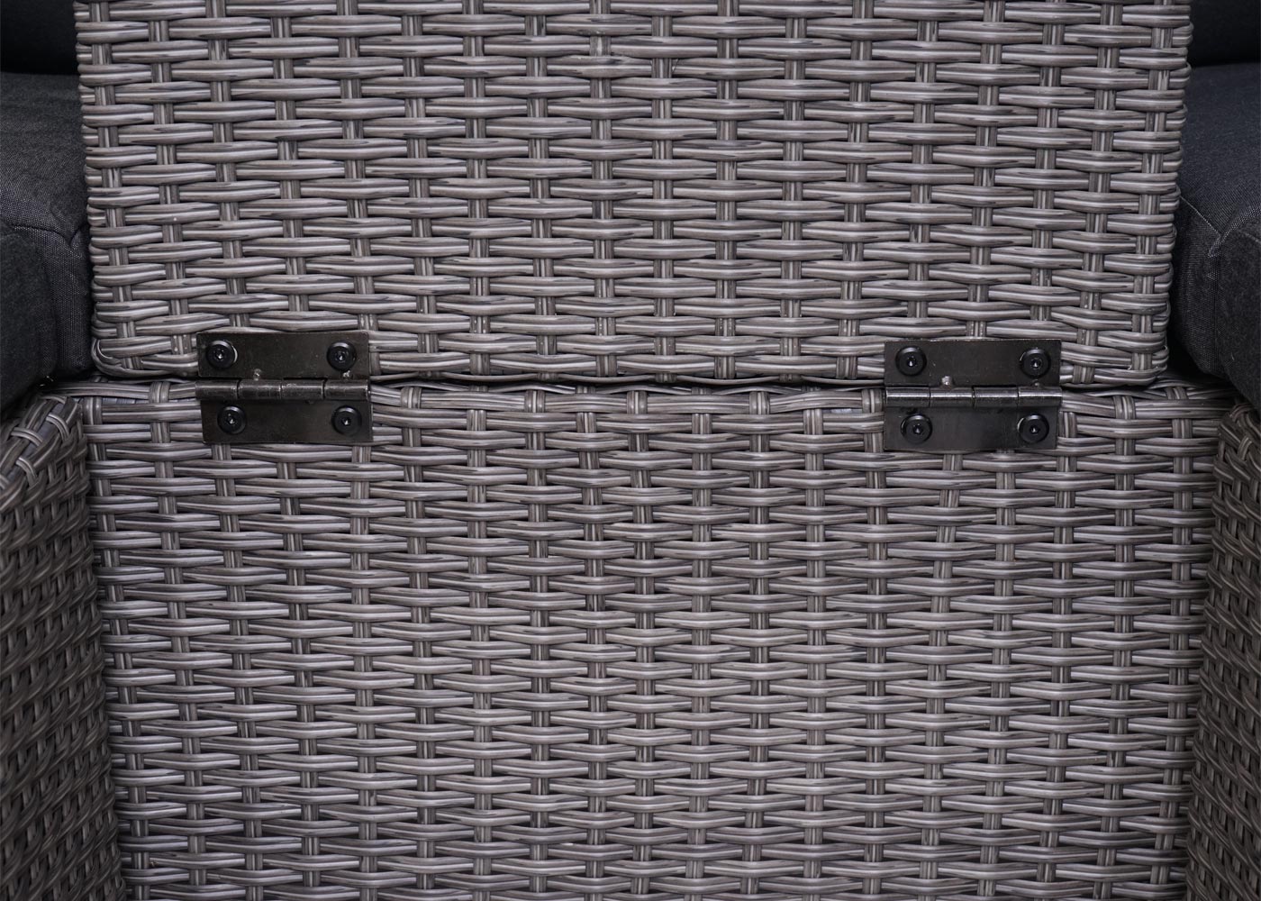 3in1 set MCW-J37, tuin/loungeset zonne-eiland, gesponnen poly-rattan MVG ~ grijs, antraciet kussens
