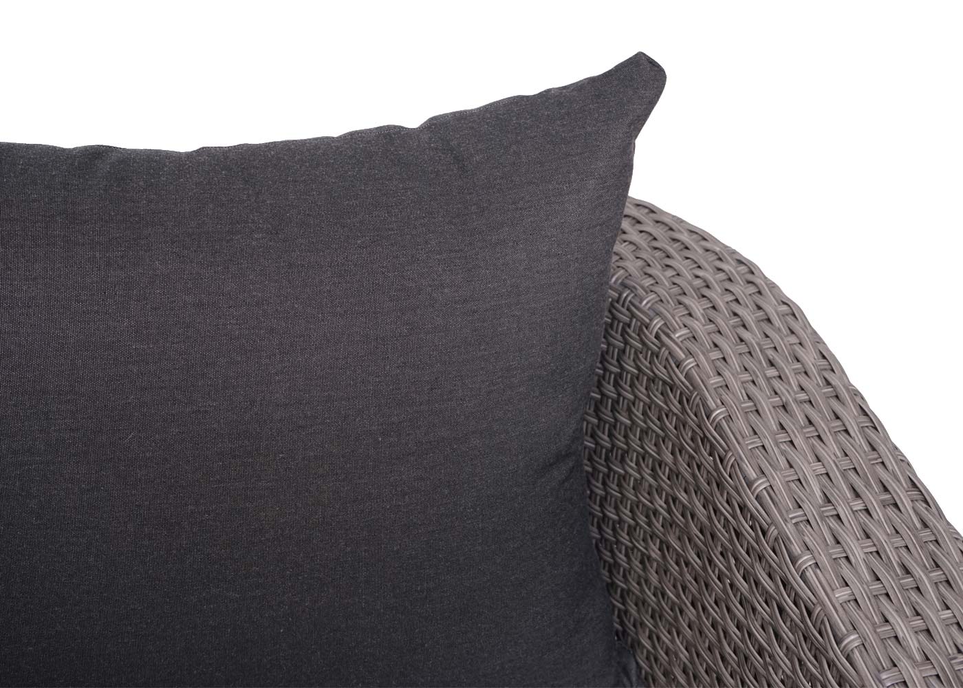 3in1 set MCW-J37, tuin/loungeset zonne-eiland, gesponnen poly-rattan MVG ~ grijs, antraciet kussens