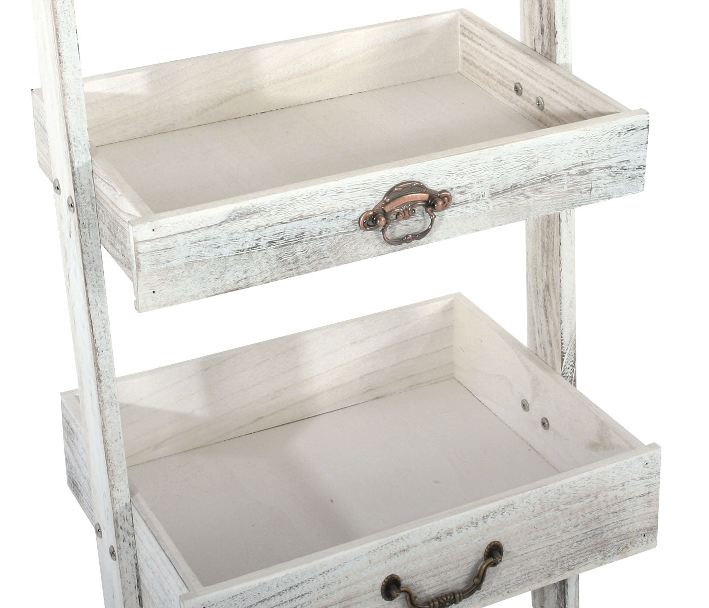 Staande plank Plantenplank Bloemenstandaard, 169x43x32cm, shabby look, vintage ~ wit