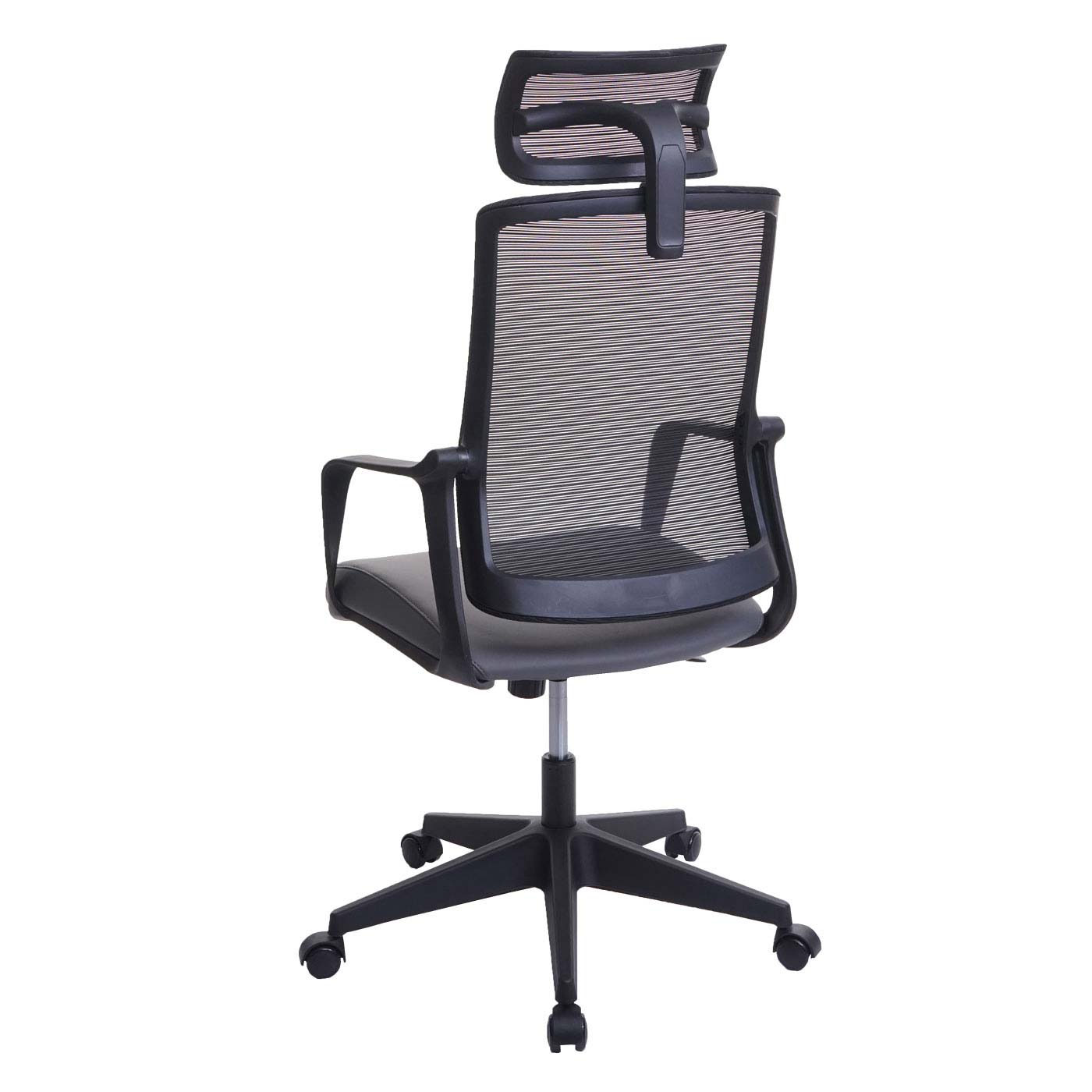 Bureaustoel MCW-J52, bureaustoel, ergonomische hoofdsteun, kunstleer ~ grijs
