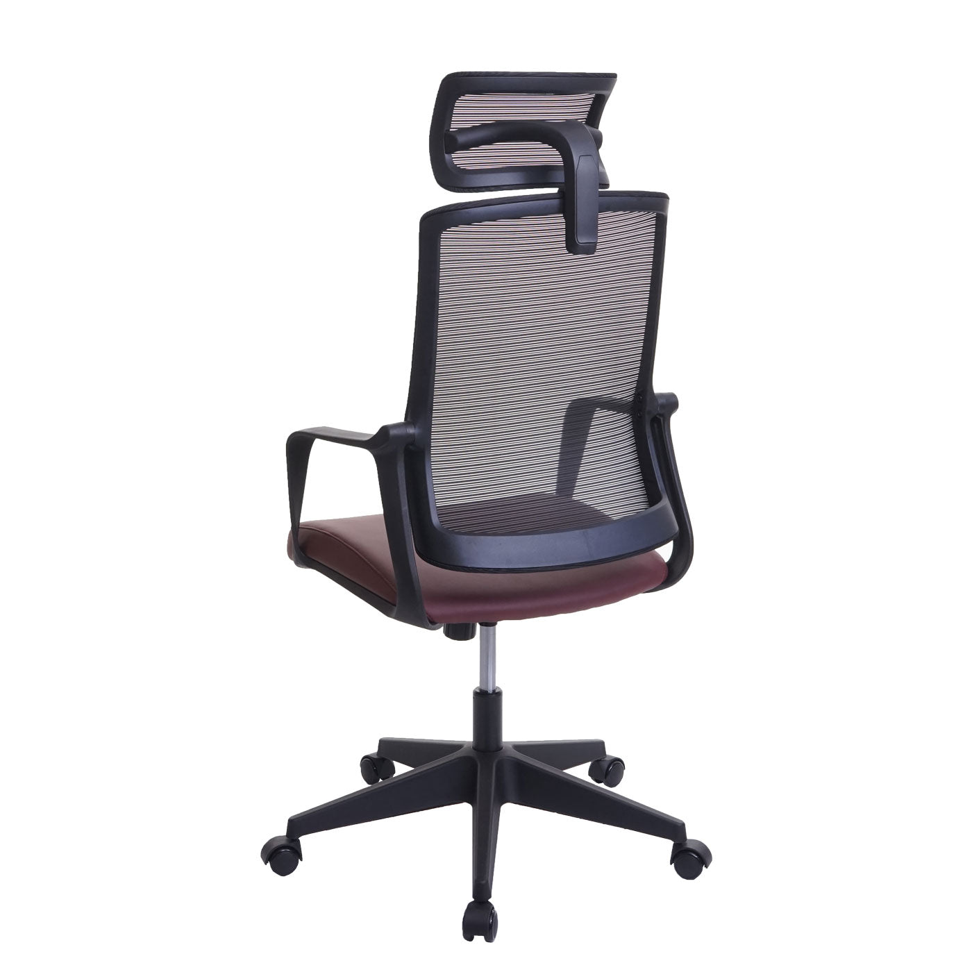Bureaustoel MCW-J52, bureaustoel, ergonomische hoofdsteun, kunstleer ~ bordeaux-rood