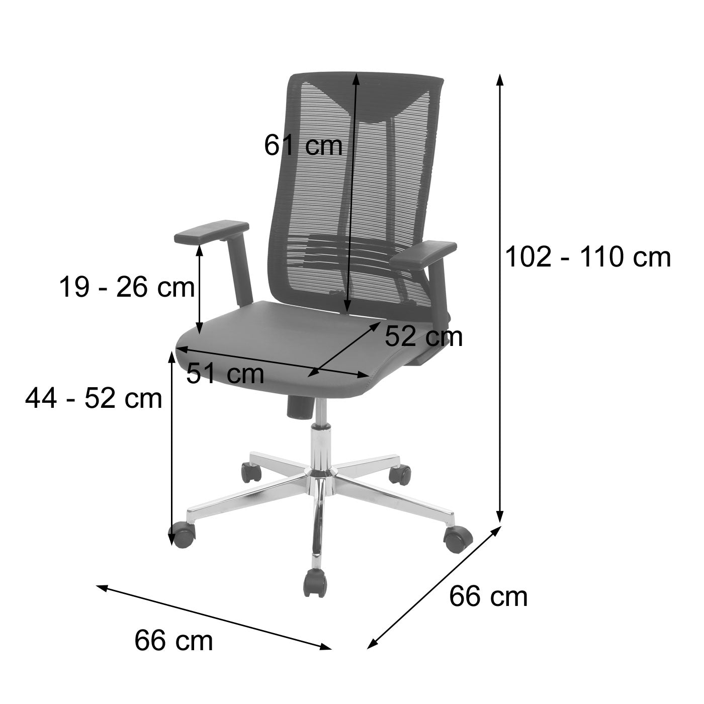 Bureaustoel MCW-J53, bureaustoel ergonomisch kunstleder ~ blauw-grijs