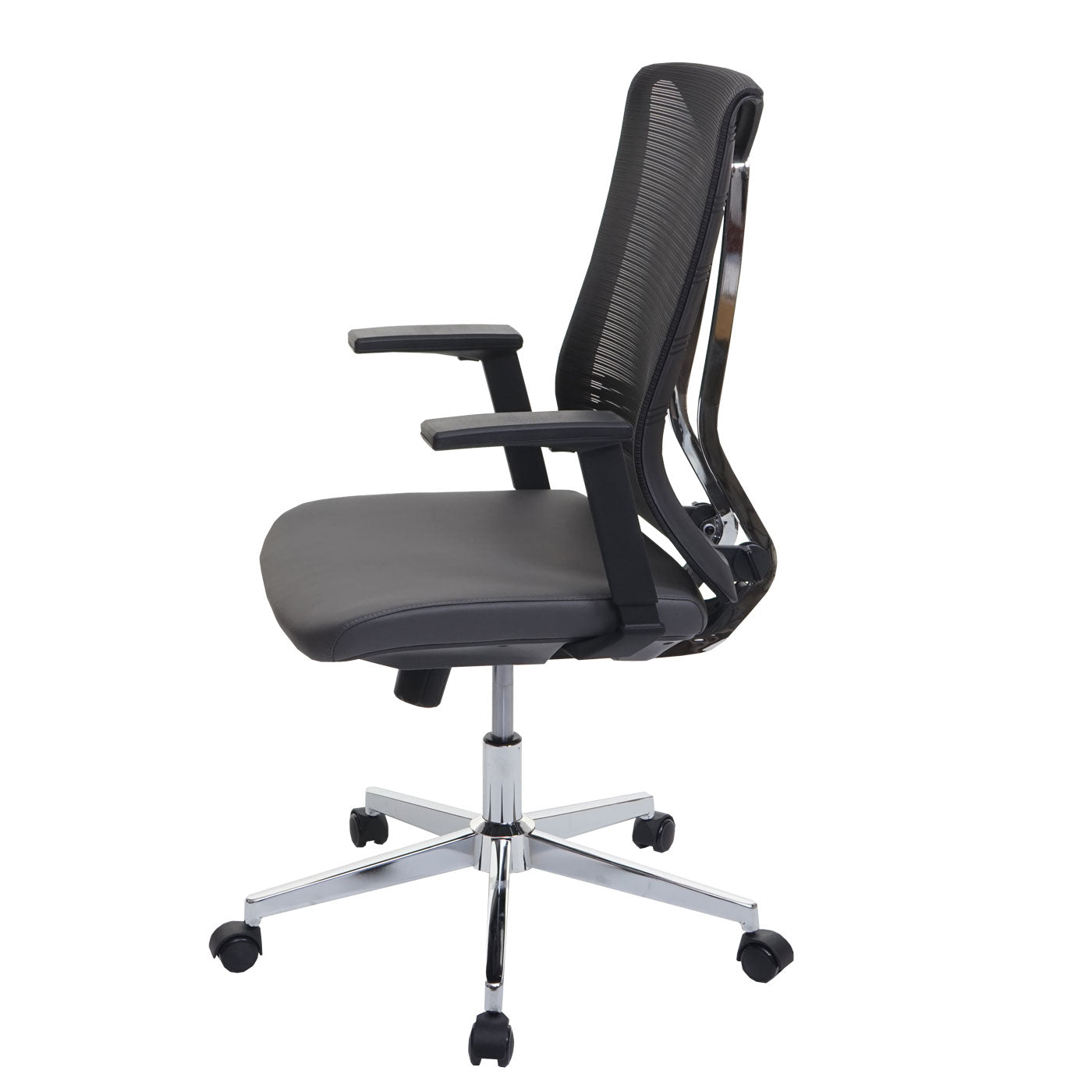 Bureaustoel MCW-J53, bureaustoel ergonomisch kunstleder ~ grijs