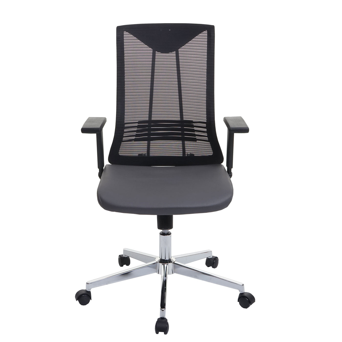 Bureaustoel MCW-J53, bureaustoel ergonomisch kunstleder ~ grijs
