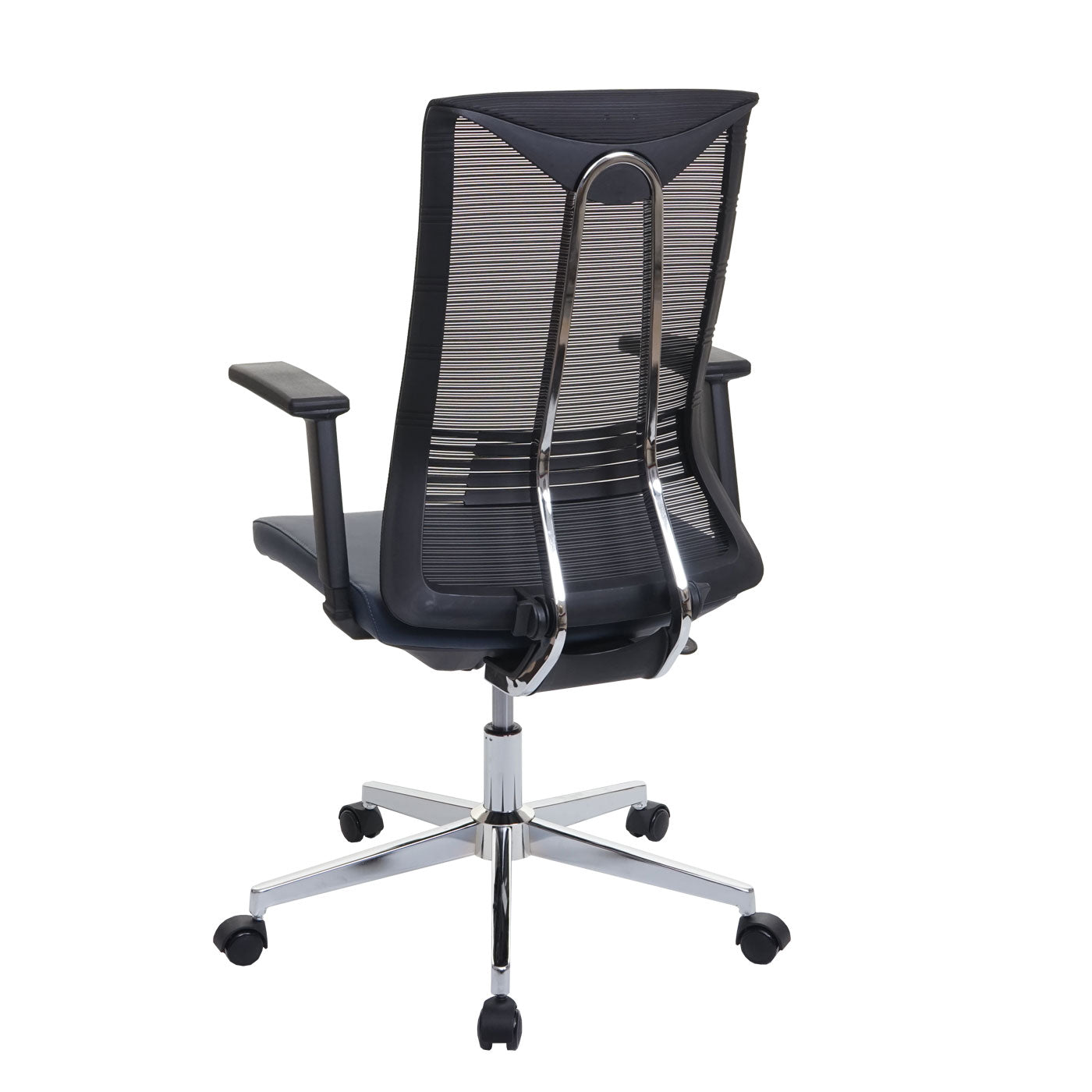 Bureaustoel MCW-J53, bureaustoel ergonomisch kunstleder ~ blauw-grijs