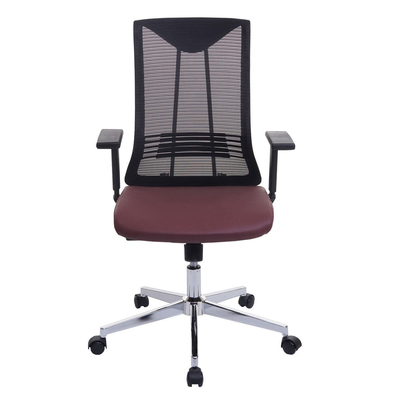 Bureaustoel MCW-J53, bureaustoel ergonomisch kunstleder ~ bordeaux-rood