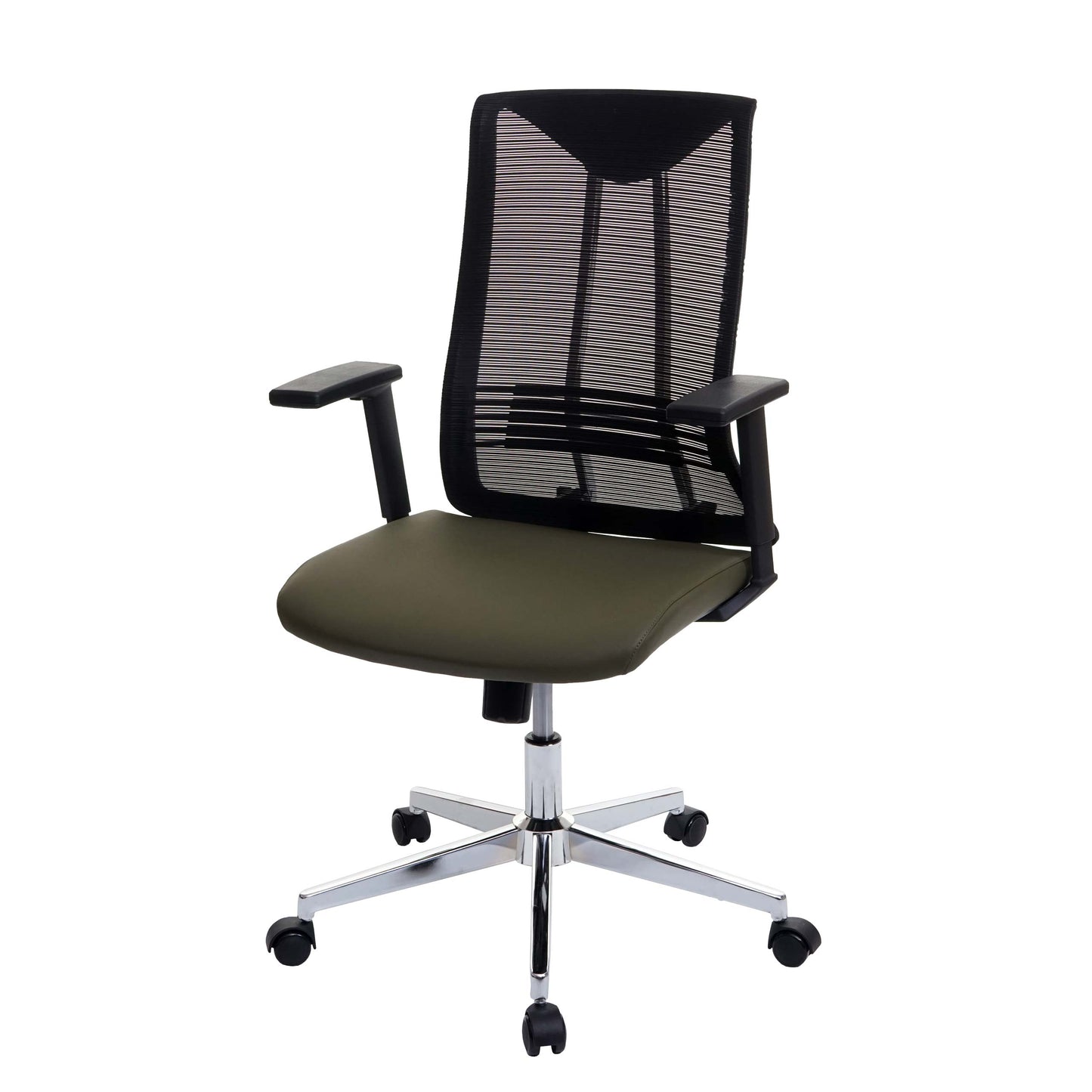 Bureaustoel MCW-J53, bureaustoel ergonomisch kunstleder ~ olijfgroen