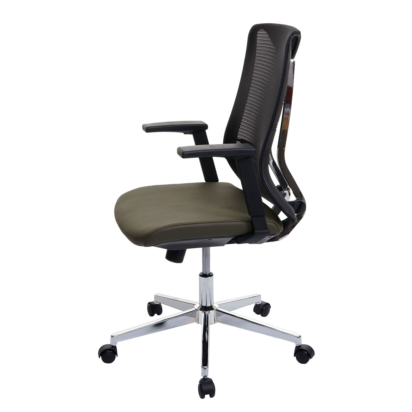 Bureaustoel MCW-J53, bureaustoel ergonomisch kunstleder ~ olijfgroen