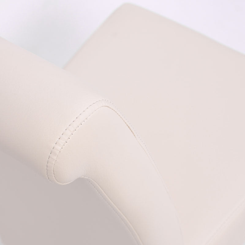 Eetkamerset Set M37, bank en 2 stoelen kunstleer ~ 120x43x49 cm crème, lichtgekleurde poten