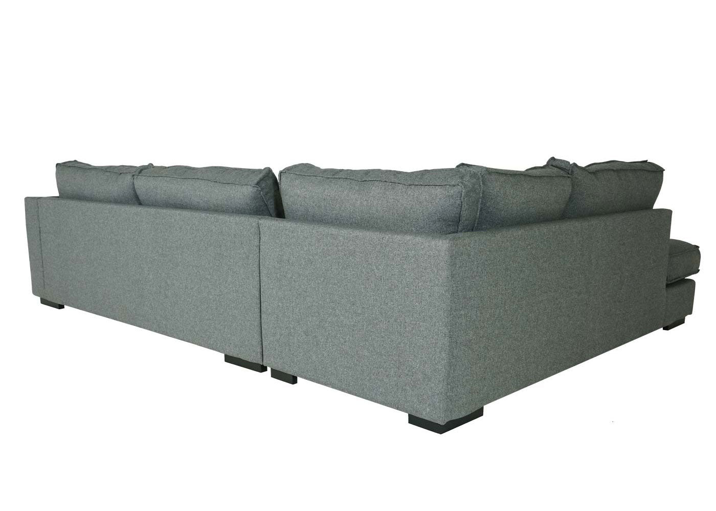 Hoekbank MCW-J58, bank met voetenbank links, Made in EU, waterafstotend 295cm ~ stof/textiel grijs