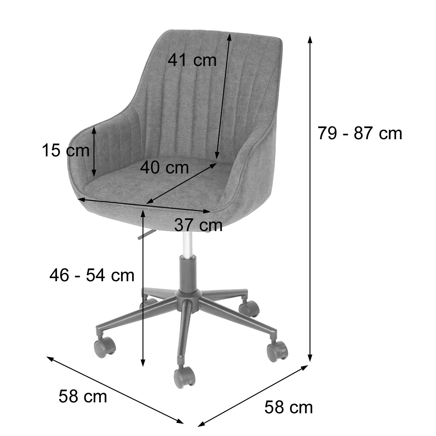 Bureaustoel MCW-J62, bureaustoel bureaustoel fauteuil stoel, fluweel met armleuning gouden voet ~ roze