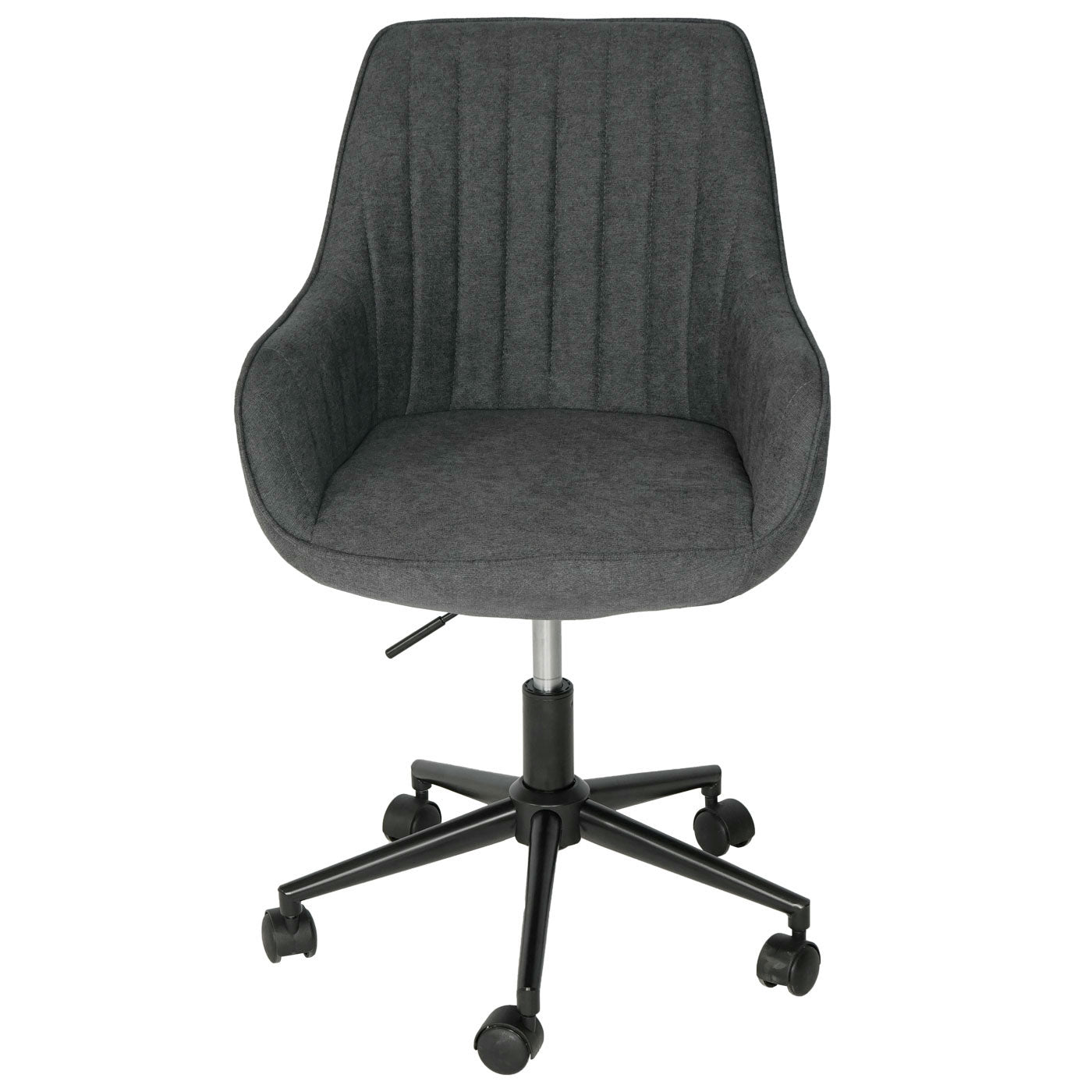 Bureaustoel MCW-J62, bureaustoel bureaustoel fauteuil, stof/textiel met armleuningen ~ antraciet