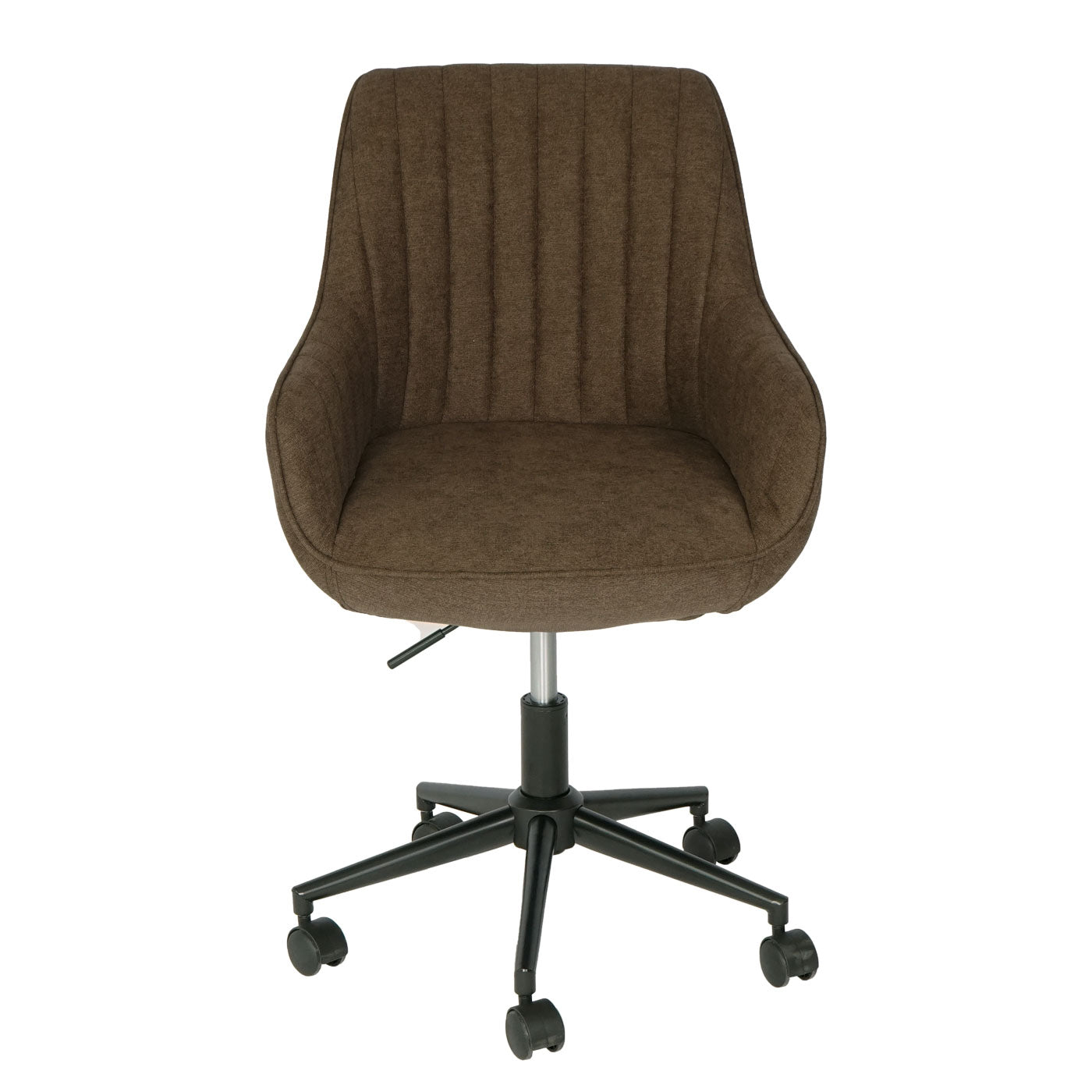 Bureaustoel MCW-J62, bureaustoel bureaustoel fauteuil, stof/textiel met armleuningen ~ bruin