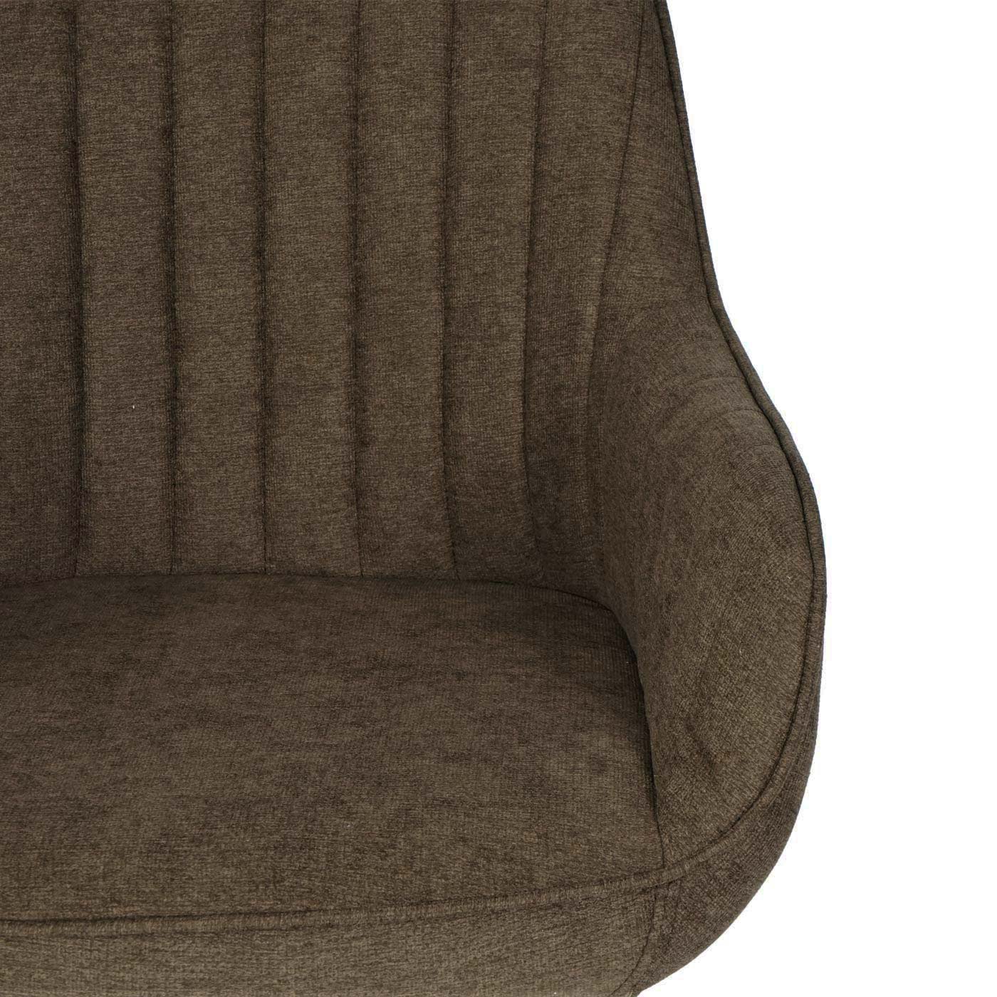 Bureaustoel MCW-J62, bureaustoel bureaustoel fauteuil, stof/textiel met armleuningen ~ bruin